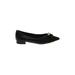 Flats: Slip-on Chunky Heel Work Black Solid Shoes - Women's Size 42 - Pointed Toe