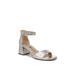 Wide Width Women's Cassidy Heeled Sandal by LifeStride in Silver Faux Leather (Size 8 1/2 W)