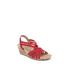 Wide Width Women's Mallory Sandal by LifeStride in Fire Red Fabric (Size 9 W)