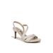 Wide Width Women's Mia Sandal by LifeStride in White Faux Leather (Size 9 W)