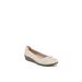 Wide Width Women's Impact Wedge Flat by LifeStride in White Faux Leather (Size 9 W)