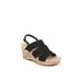 Women's Darby Sandal by LifeStride in Black Fabric (Size 8 1/2 M)