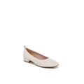 Wide Width Women's Cameo Casual Flat by LifeStride in Beige Faux Leather (Size 8 1/2 W)