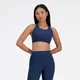 New Balance Women's NB Sleek Medium Support Sports Bra in Blue Poly Knit, size X-Large