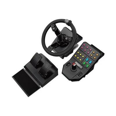 Logitech G Farm Sim Heavy Equipment Bundle with Simulation Wheel, Pedals and Side Panel Control Deck