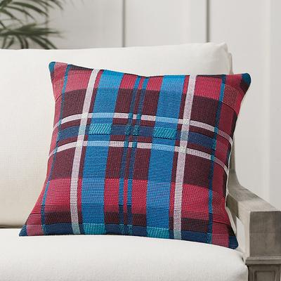 Layla Patriotic Plaid Pillow - Grandin Road