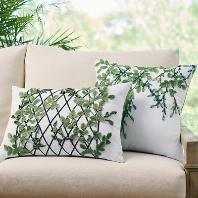 Ivy Embellished Outdoor Pillow - 14