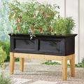 Devon Easy-Care Raised Garden Planter Pots - Black - Grandin Road