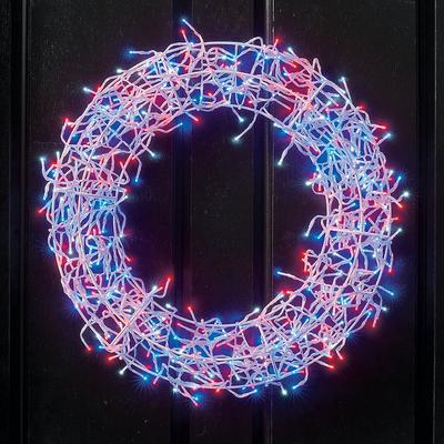 600 Light Patriotic Wreath - Grandin Road