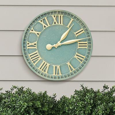 Finch Outdoor Wall Clock - Bronze - Grandin Road