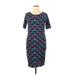Lularoe Casual Dress - Sheath Scoop Neck Short sleeves: Teal Dresses - Women's Size X-Large