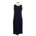 Gap Casual Dress - Midi Scoop Neck Sleeveless: Blue Print Dresses - Women's Size Large