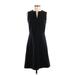 Theory Casual Dress - A-Line Crew Neck Sleeveless: Black Solid Dresses - Women's Size 4