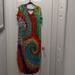 Lularoe Dresses | Lularoe Macy Maxi Dress. Size Xl. Custom Tie Dye. | Color: Green/Red | Size: Xl