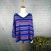 Free People Sweaters | Free People Boho Oversized & Slouchy Sweater Blue Size Small | Color: Blue/Purple | Size: S