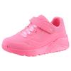 Slip-On Sneaker SKECHERS "UNO LITE", Kinder, Gr. 29, pink (neonpink), Lederimitat, sportlich, Schuhe, mit praktischem Klettverschluss, Größenschablone zum Download
