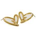 Louis Vuitton Jewelry | Louis Vuitton Earrings Brooke Doreille Heart Foreign Love Gm Lv Signature Gp ... | Color: Gold | Size: Os