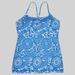 Lululemon Athletica Tops | Lululemon Athletica Tank Top Blue Floral Built In Bra Yoga Exercise Women 6 | Color: Blue/White | Size: 6