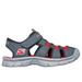 Skechers Boy's Relix - Valdex Sandals | Size 1.0 | Charcoal/Red | Synthetic/Textile | Machine Washable