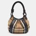 Burberry Bags | Burberry Black/Beige House Check Canvas And Leather Small Phoebe Hobo | Color: Black | Size: Os