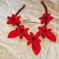 Kate Spade Jewelry | Kate Spade Beautiful Lilies Necklace Nwt! | Color: Red | Size: Os