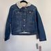 Levi's Jackets & Coats | Levi's Jean Jacket Kids Teens Size Large Blue Denim Faux Fur Sherpa Lined Nwt A5 | Color: Blue/White | Size: Lg