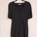 Madewell Dresses | Madewell Black Cross-Front Button Dress Euc Size Medium | Color: Black | Size: M