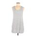 Xhilaration Casual Dress - Shift Scoop Neck Sleeveless: Gray Print Dresses - New - Women's Size Medium