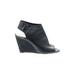 Vince Camuto Wedges: Black Print Shoes - Women's Size 9 - Peep Toe