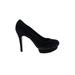 Tory Burch Heels: Pumps Platform Cocktail Party Black Print Shoes - Women's Size 5 1/2 - Round Toe