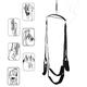 BAKRAS BAOMAZ4 BDSM Sex Toy Sex Love Swing Swings for Ceiling Love Swing Sex Swing Comfortable with Headrest Sex Toy Extreme Sex Sling Swing with Pads SM Bondage for Couples (Color : Schwarz)