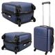 Hard ABS Constructed Small Navy Travel Cabin Airline Bag 4 Wheel Check in Suitcase