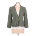 Ann Taylor LOFT Outlet Blazer Jacket: Short Green Print Jackets & Outerwear - Women's Size 10