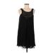 BCBGMAXAZRIA Casual Dress - Shift Scoop Neck Sleeveless: Black Print Dresses - Women's Size 6