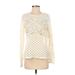 Sunday in Brooklyn Pullover Sweater: Ivory Color Block Tops - Women's Size Small