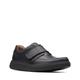 Klettschuh CLARKS "Un Abode Strap" Gr. 42, schwarz (black leather) Herren Schuhe Klettschuhe