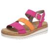 Keilsandalette REMONTE, Damen, Gr. 37, bunt (fuchsia, orange), Lederimitat, casual, Schuhe, Keilabsatz, Sommerschuh, Sandale in veganer Verarbeitung