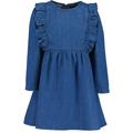 Sommerkleid BLUE SEVEN "Blue Seven Jeanskleid FALL" Gr. 110, blau (570, dk blau) Damen Kleider Langarm