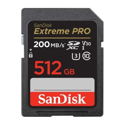 SANDISK Speicherkarte "SDXC Extreme PRO, 2 Jahre RescuePRO Deluxe" Speicherkarten Gr. 512 GB, schwarz Speicherkarten
