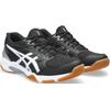 Indoorschuh ASICS "GEL-ROCKET 11", Gr. 40, schwarz (schwarz, pure silber), Textil, Synthetik, mehrfarbig, sportlich, Schuhe