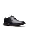 Schnürschuh CLARKS "Atticus LTLace", Herren, Gr. 42, schwarz, Leder, casual, Schuhe, Hybrid Sneaker, Business Schnürschuh mit sportiver Laufsohle