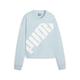 Sweatshirt PUMA "PUMA POWER Damen" Gr. S, blau (turquoise surf blue) Damen Sweatshirts