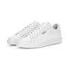 Sneaker PUMA "Smash 3.0 L Sneakers Erwachsene", Gr. 43, weiß (weiß gold), Obermaterial: Leder, Synthetik; Futter: Textil; Innensohle: Textil; Laufsohle: Gummi, Schuhe
