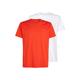 T-Shirt CALVIN KLEIN JEANS "2 PACK INSTITUTIONAL TEE" Gr. M, rot (fiery red, bright white) Herren Shirts T-Shirts