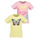 T-Shirt BLUE SEVEN "Blue Seven Mädchen T-Shirts - 2er Pack" Gr. 128, bunt (m01, citrus, azalee) Mädchen Shirts T-Shirts