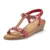 Sandalette VIVANCE "Sommerschuh", Damen, Gr. 40, rot, Obermaterial: 100% Lederimitat. Futter: 100% Lederimitat. Decksohle: 100% Textilmaterial. Laufsohle: 100% Synthetik, unifarben, Glitzer, feminin, Schuhe Riemchensandale Sandalette, Sandale,...