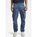 Cargohose G-STAR RAW "Rovic Zip 3D Regular Tapered Pants" Gr. 32, Länge 34, blau (faded cliffside blue) Herren Hosen Cargohosen