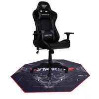 HYRICAN Gaming-Stuhl Striker Comander ergonomischer Gamingstuhl Stühle Gr. Kunstleder, Stahl, grau (grau, schwarz) Gamingstühle