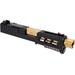 Zaffiri Precision Glock 43 ZPS.3 Complete Upper Threaded RMSc Cut Gold Black ZPS.3.43.BLK.CU