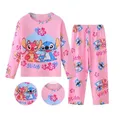Ensemble de pyjama Stitch Angel pour enfants vêtements de nuit pour garçons pantalons à manches